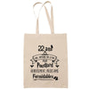 Sac Tote Bag 22 ans que j'attends ma lettre beige - Planetee