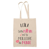 Tote Bag Leïla Meilleure Maman - Planetee