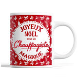 Tasse Noël Chauffagiste homme Rouge - Planetee