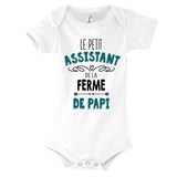 Body bébé Le Petit Assistant de la Ferme de Papi - Planetee