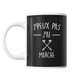 Mug marche j'peux pas Noir - Planetee