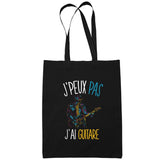 Sac Tote Bag Guitariste Je peux pas Noir - Planetee