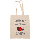 Sac Tote Bag J'peux pas Bowling beige - Planetee