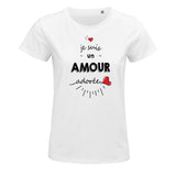 T-shirt femme Amour adorée - Planetee