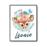 Affiche prénom Léonie Biche - Planetee