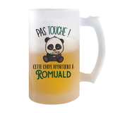 Chope de bière Romuald Pas Touche Panda - Planetee