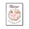 Affiche Aliénor Amour et Biberon de Lait Vache - Planetee