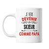 Mug Je veux devenir Skieur comme Papa - Planetee
