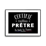 Affiche Prêtre Homme Meilleur de France Métier - Planetee