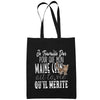 Sac Tote Bag Maine Coon Je travaille dur Noir - Planetee