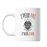 Mug Signe lion j'peux pas Blanc - Planetee