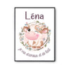 Affiche Léna Amour et Biberon de Lait Vache - Planetee