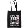 Sac Tote Bag 81 ans Expérience Noir - Planetee