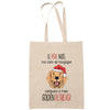 Sac Tote Bag golden retriever père noel 2 beige - Planetee