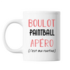 Mug Paintball C'est ma Routine Blanc - Planetee
