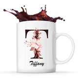 Mug Blanc Thérèse Lettre Fleur - Planetee
