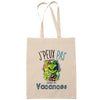 Sac Tote Bag J'peux pas Vacances beige - Planetee