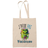 Sac Tote Bag J'peux pas Vacances beige - Planetee