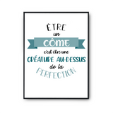 Affiche Côme bébé parfait - Planetee