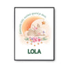 Affiche Lola Adorable bébé quand je dors Lapin - Planetee