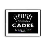 Affiche Cadre Femme Métier Meilleure de France - Planetee