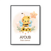 Affiche Ayoub bébé d'amour abeille - Planetee
