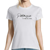 T-shirt Femme Blanc - Pétasse et fière - Planetee