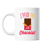 Mug Chocolat j'peux pas Blanc - Planetee