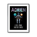 Affiche Prénom Adrien Univers - Planetee