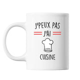Mug Cuisine toque j'peux pas Blanc - Planetee