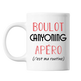 Mug Canyoning C'est ma Routine Blanc - Planetee