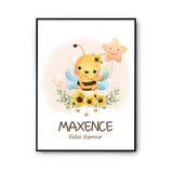 Affiche Maxence bébé d'amour abeille - Planetee