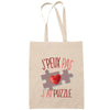 Sac Tote Bag J'peux pas Puzzle beige - Planetee
