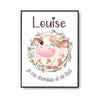 Affiche Louise Amour et Biberon de Lait Vache - Planetee