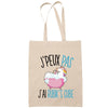 Sac Tote Bag J'peux pas Roman lire beige - Planetee