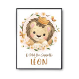 Cadeau Bébé Enfant Petit Roi Lion Prénom Personnalisable - Planetee