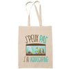 Sac Tote Bag J'peux pas Aquascaping beige - Planetee