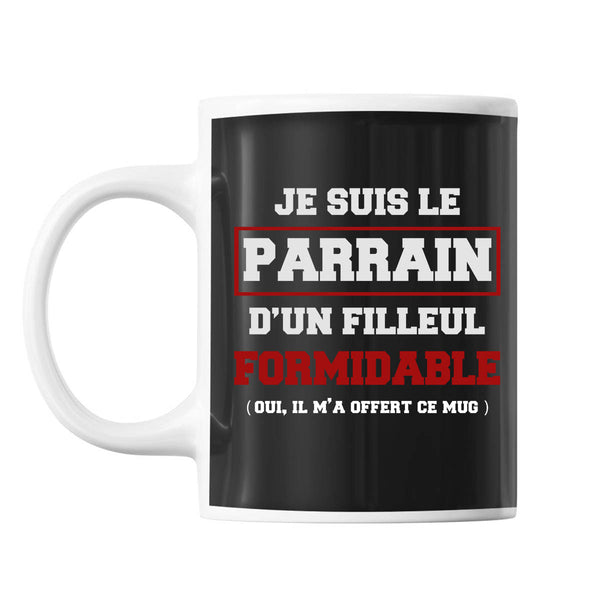 Mug Parrain Filleul Noir - Planetee