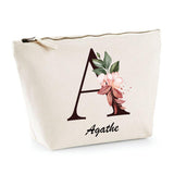 Trousse Agathe Lettre fleur - Planetee