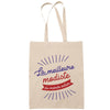 Sac Tote Bag Modiste Femme Meilleure du Monde beige - Planetee