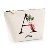 Trousse Aline Lettre fleur - Planetee