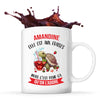 Mug Amandine Elle est aux fraises - Planetee