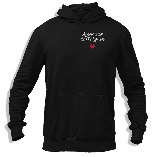 Sweats à Capuche Couple Avec Motif Cœur - Une Taille Jusqu'à 200 Kg - Coton - Pour Anniversaire, Saint-Valentin