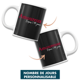 Mug Couples Couple Amoureux-se depuis XX jours | Personnalisable - Planetee