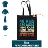 Tote-Bag Pur Génie Âge Personnalisable - Planetee