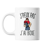 Mug Boxe j'peux pas Blanc - Planetee