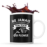 Mug personnalisable plonge Prénom Métier Age tasse pour Plongeur - Planetee