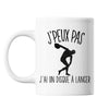Mug Lancer du disque j'peux pas Blanc - Planetee
