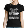 T-shirt Femme Moutons | Je travaille dur - Planetee