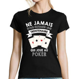 T-shirt femme poker trentenaire - Planetee